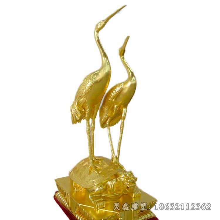 金色仙鹤城市景观铜雕