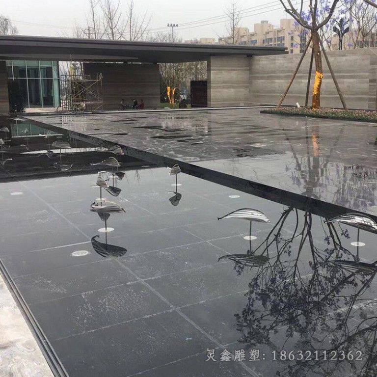 不锈钢鱼群城市动物雕塑