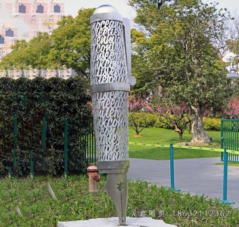 不锈钢钢笔户外景观雕塑
