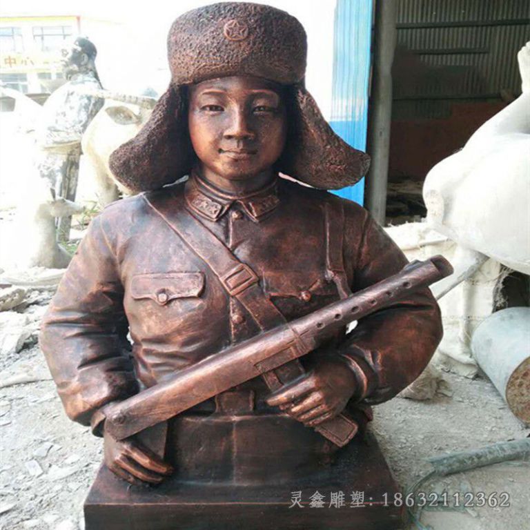 少年雷锋半身像人物铜雕