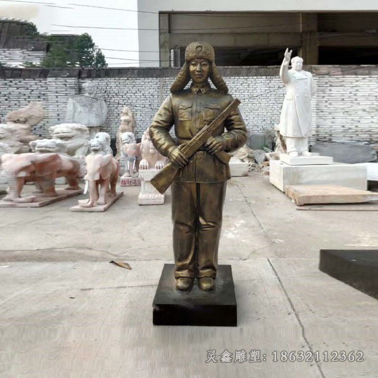校园雷锋战士人物铜雕