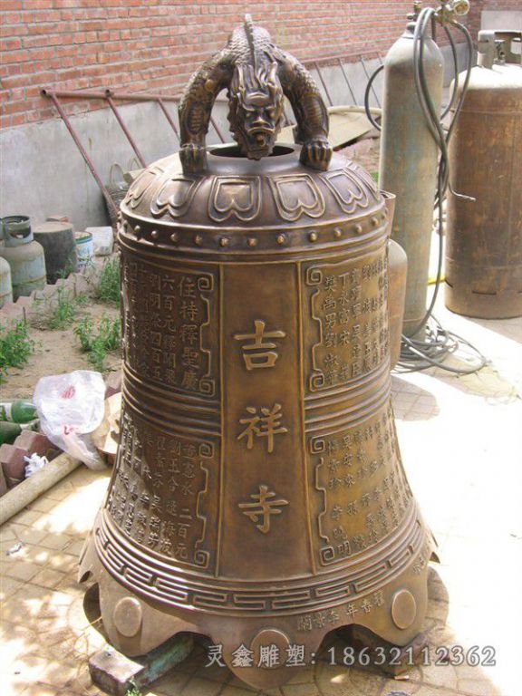 古代铜钟别墅景观铜雕