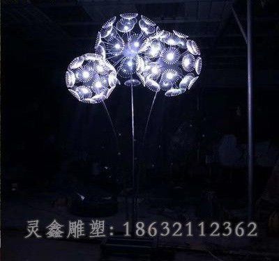 不锈钢发光蒲公英庭院雕塑