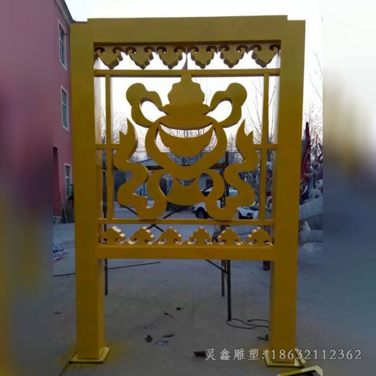 不锈钢剪纸窗户外雕塑
