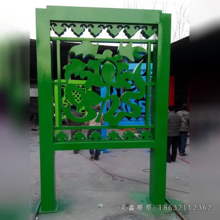不锈钢剪纸窗小区雕塑