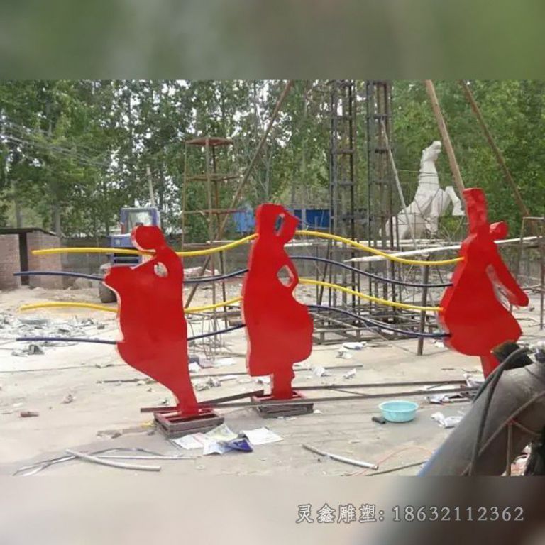 不锈钢剪纸城市景观雕塑