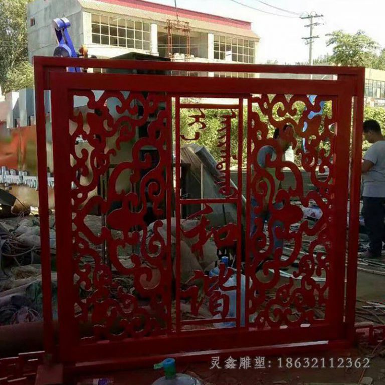 不锈钢剪纸门窗公园雕塑