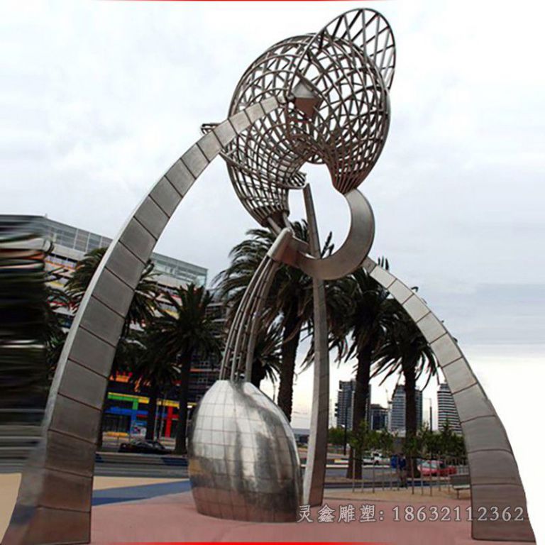 不锈钢镂空海螺城市雕塑
