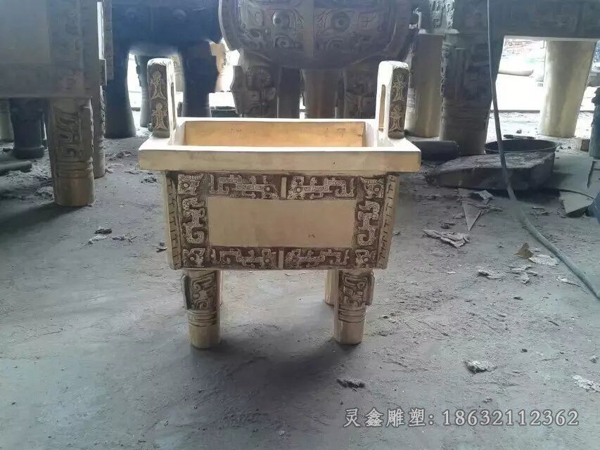 四足铜鼎公园景观铜雕