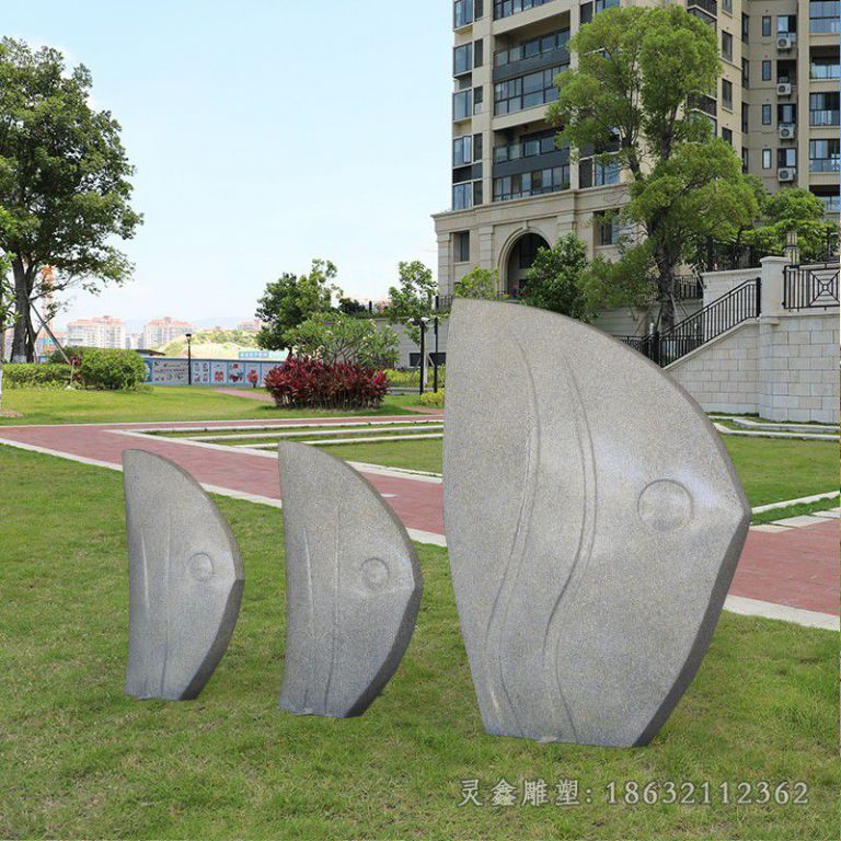 抽象动物鱼不锈钢雕塑