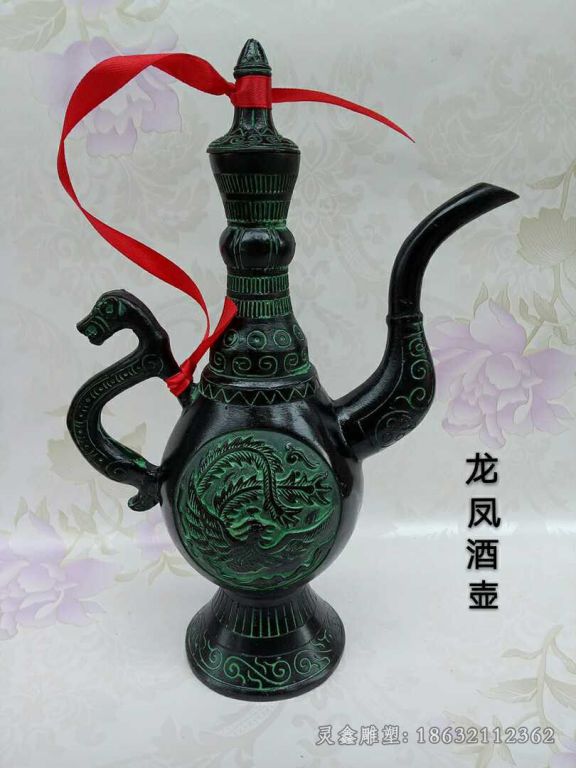 古代酒樽户外景观铜雕