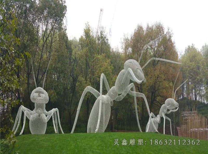 镂空蚂蚁公园不锈钢雕塑