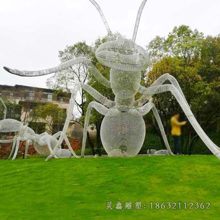 镂空蚂蚁园林不锈钢雕塑