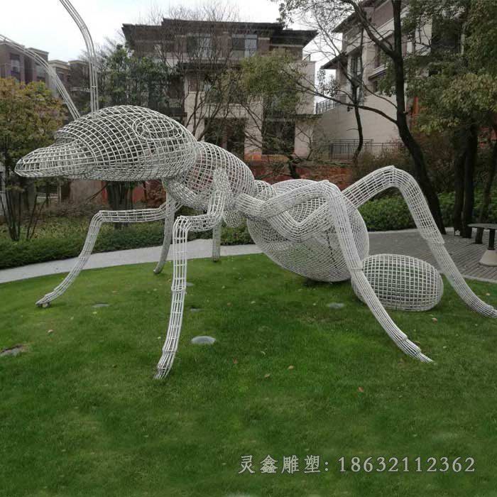 镂空蚂蚁小区不锈钢雕塑