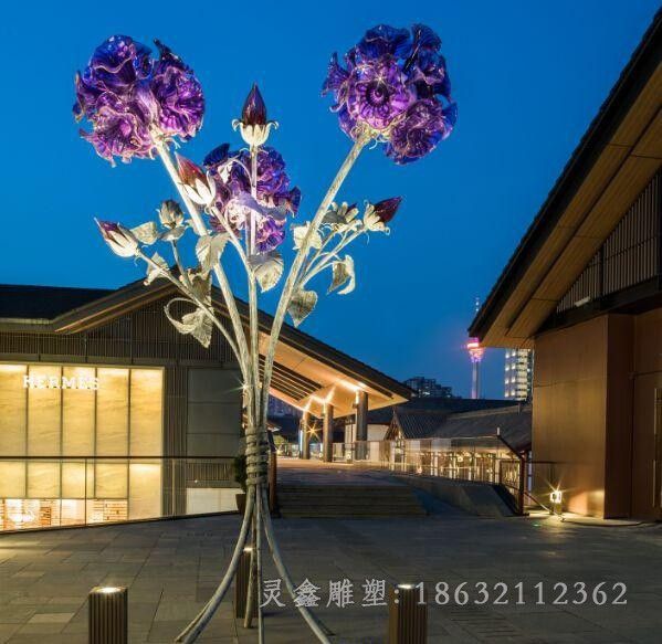 不锈钢花朵城市景观雕塑