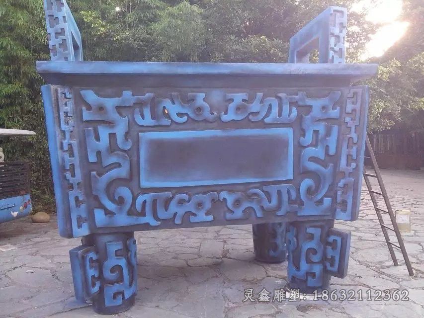 方形铜鼎园林景观铜雕
