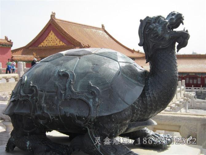 抽象龙龟广场景观铜雕