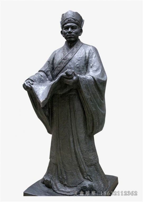 古代人物景观校园铜雕