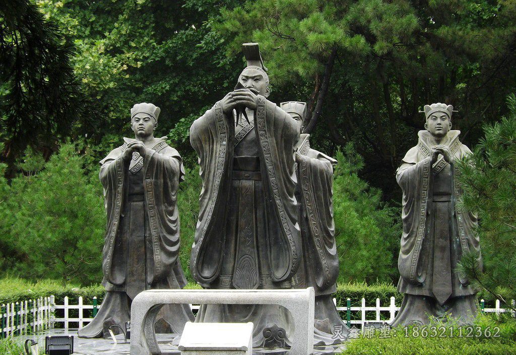 公园景观古代人物铜雕