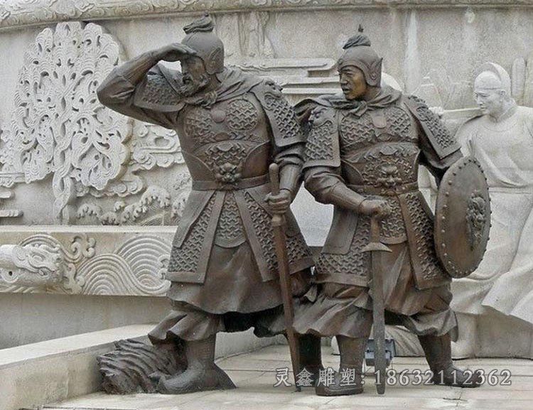古代士兵人物景观铜雕