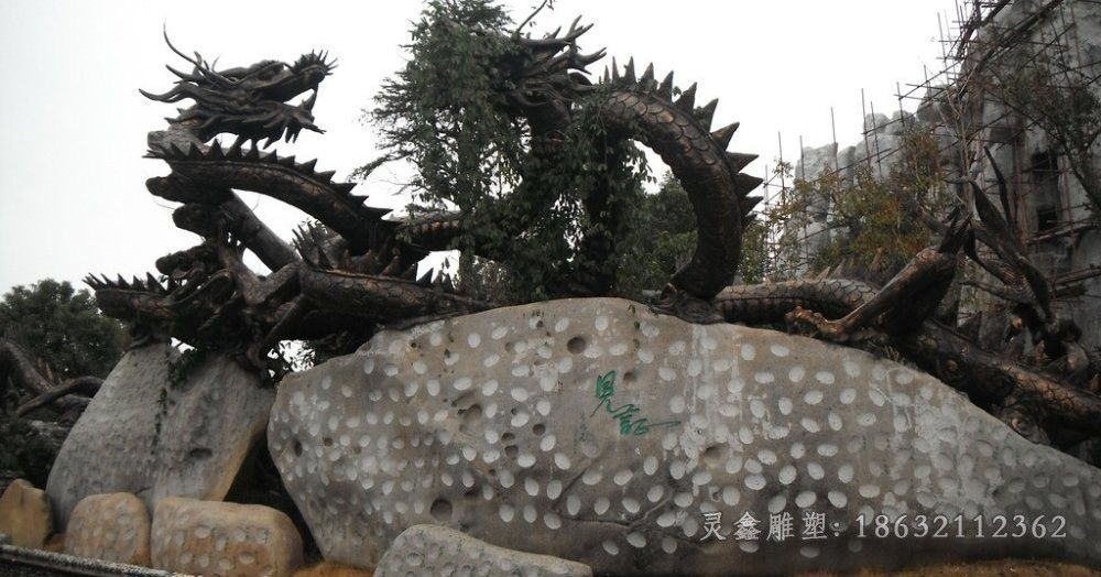 双龙广场景观动物铜雕