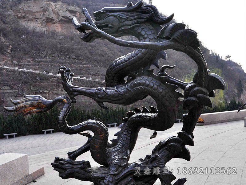 神兽龙庭院景观铜雕