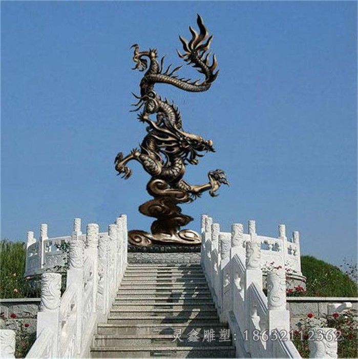 神兽龙街边景观铜雕