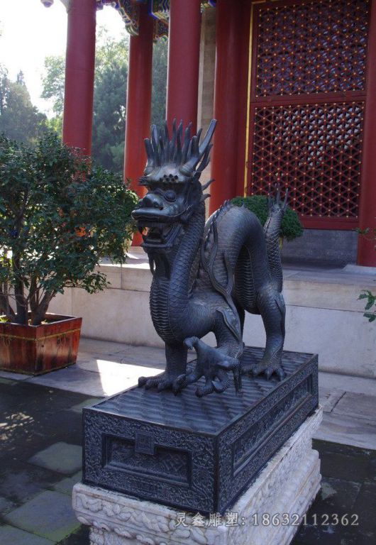 古代神兽龙景观铜雕