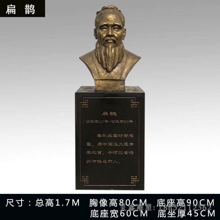 神医扁鹊街边景观铜雕