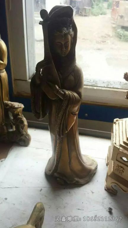 古代美女城市人物铜雕