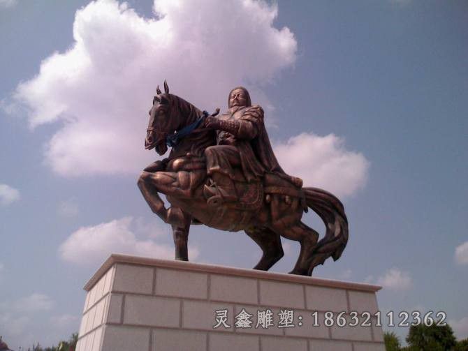 古人骑马城市景观铜雕