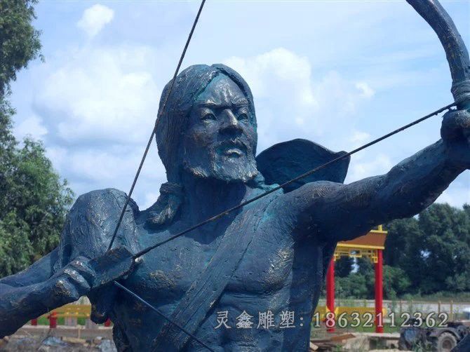 古人射箭城市景观铜雕