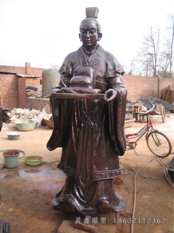 古人历史人物城市铜雕