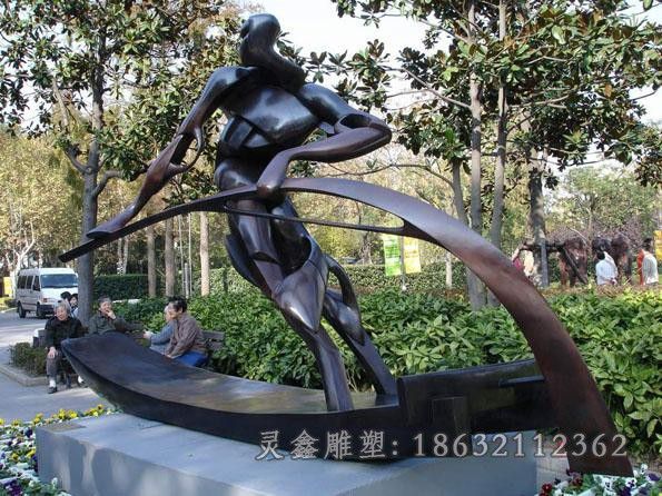 公园抽象人物标志雕塑