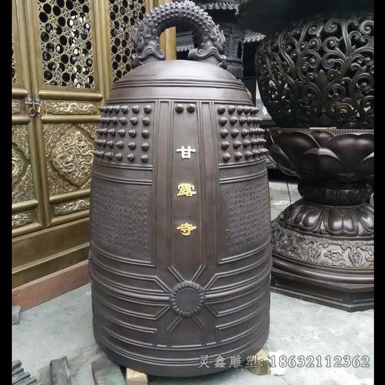 寺庙铜钟景区景观铜雕