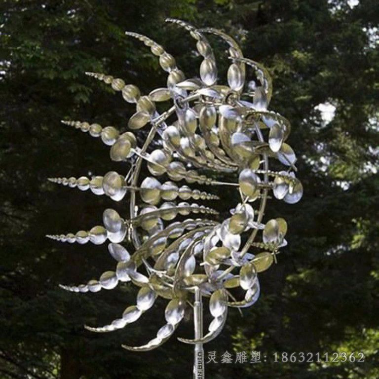 不锈钢风动小区景观雕塑