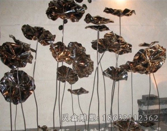 不锈钢荷花校园景观雕塑