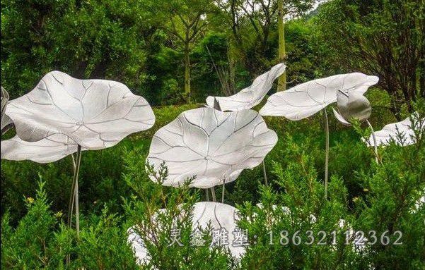 荷花广场景观不锈钢雕塑