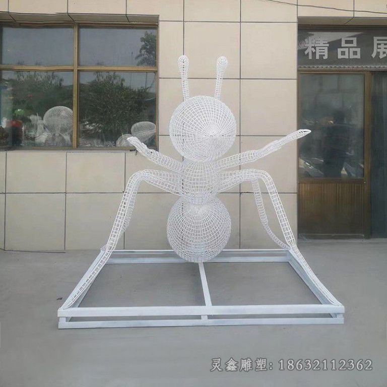 镂空蚂蚁不锈钢公园雕塑