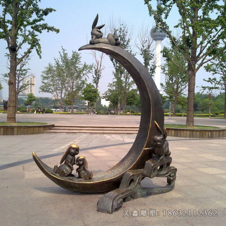 生肖兔城市景观铜雕