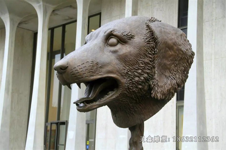 生肖狗广场景观铜雕