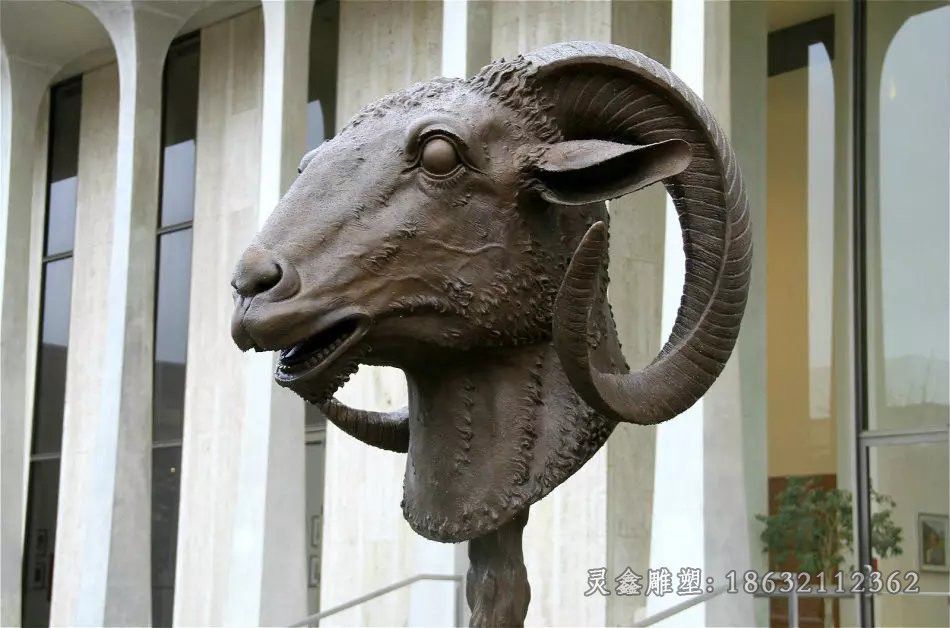 生肖羊广场景观铜雕