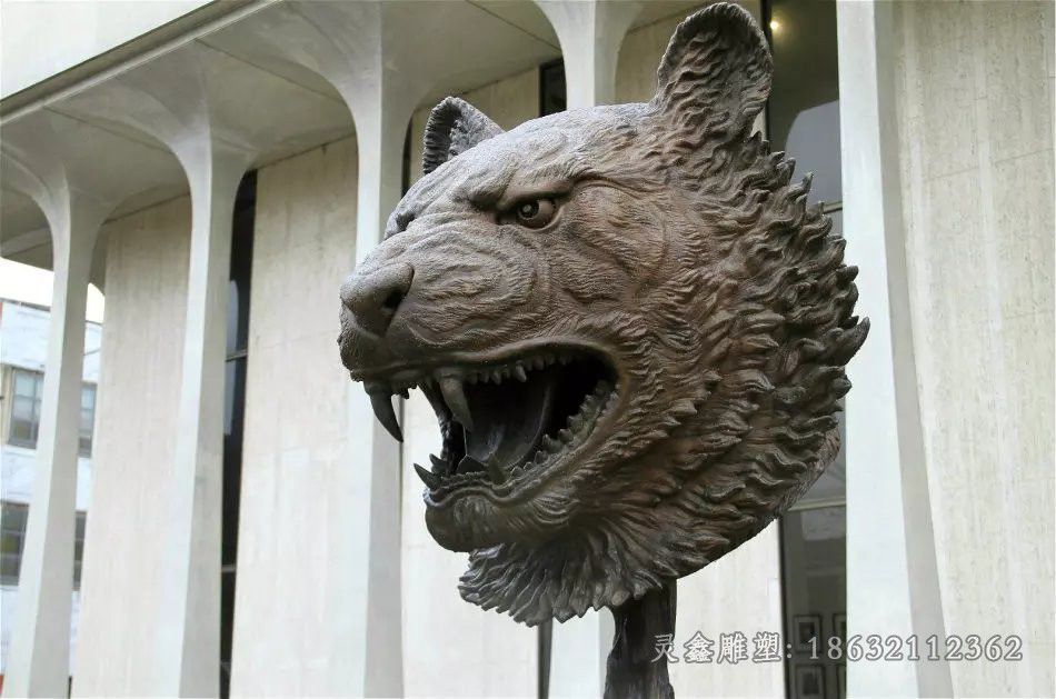 生肖虎广场景观铜雕