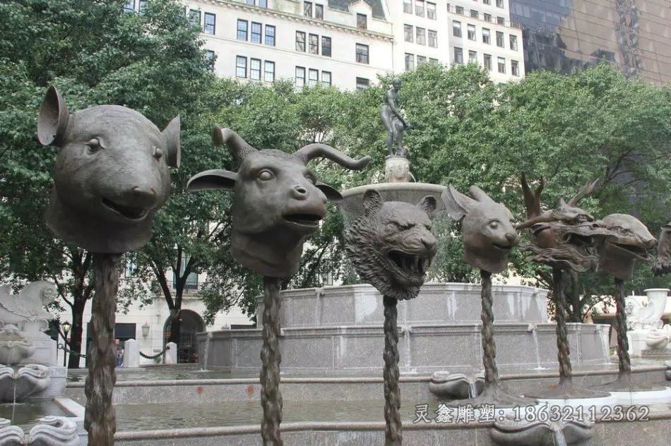 十二生肖公园景观铜雕
