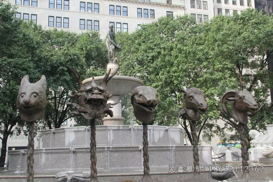 十二生肖户外景观铜雕