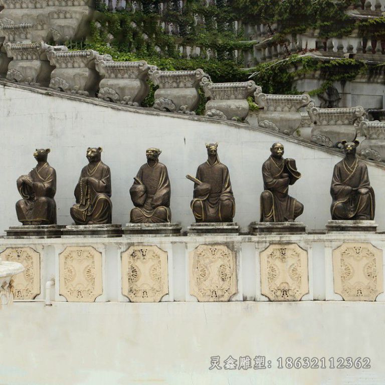 十二生肖庭院景观铜雕
