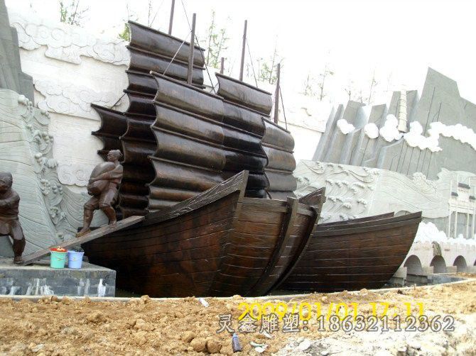 帆船城市景观铜雕