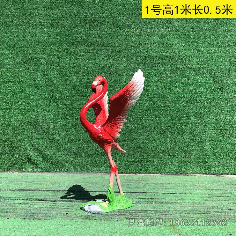 彩绘仙鹤广场景观铜雕
