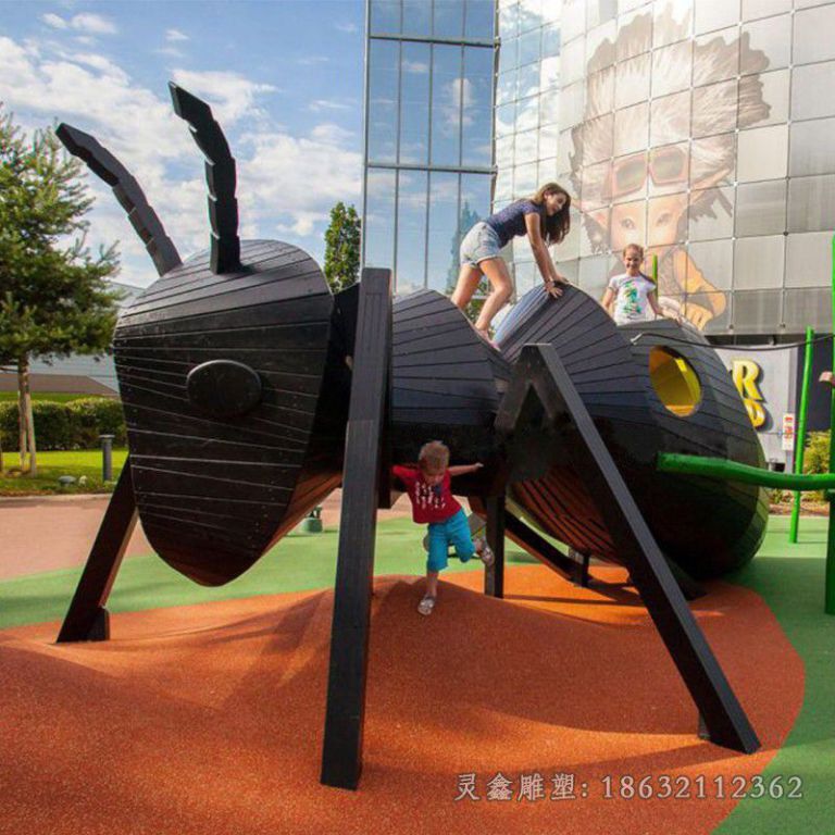 不锈钢几何蚂蚁城市雕塑