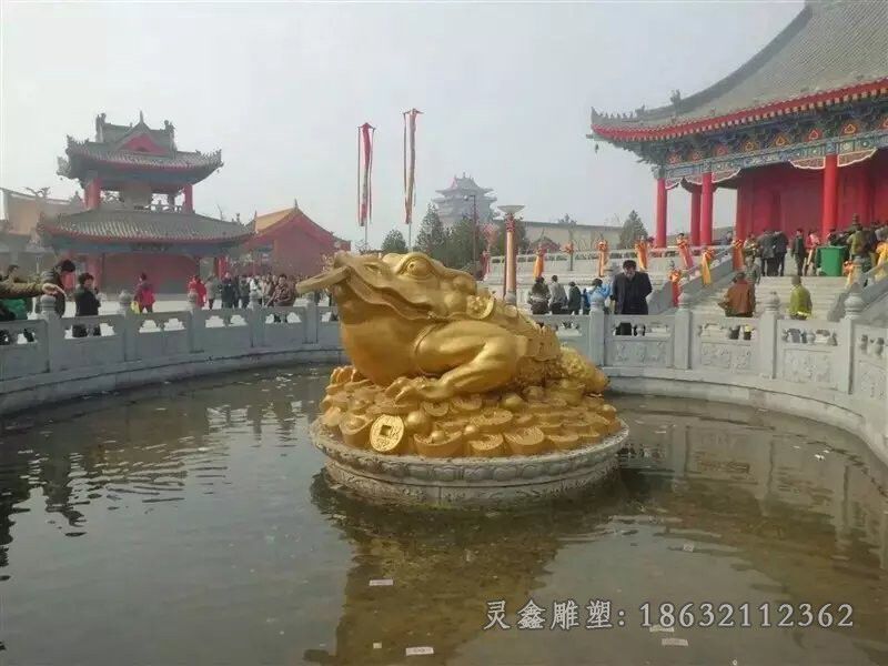神兽金蟾公园景观铜雕